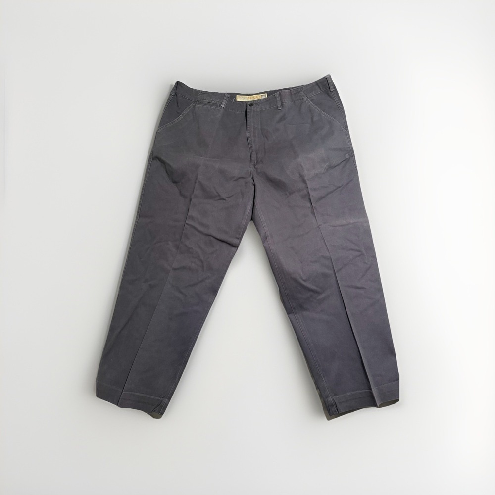 Cabela's aged khakis pants slacks, blue, men's 46x28, 100% cotton